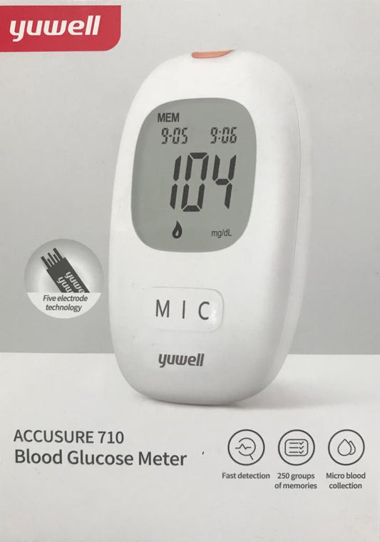 Yuwell Accusure 710 Blood Glucose Meter Test Medical Blood Sugar Meter Glucometer Diabetes Detection