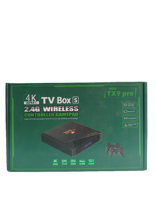 TX9 Pro Android Box plus Game Box with 2 Wireless Controllers 4K Ultra 8GB-128GB China Box