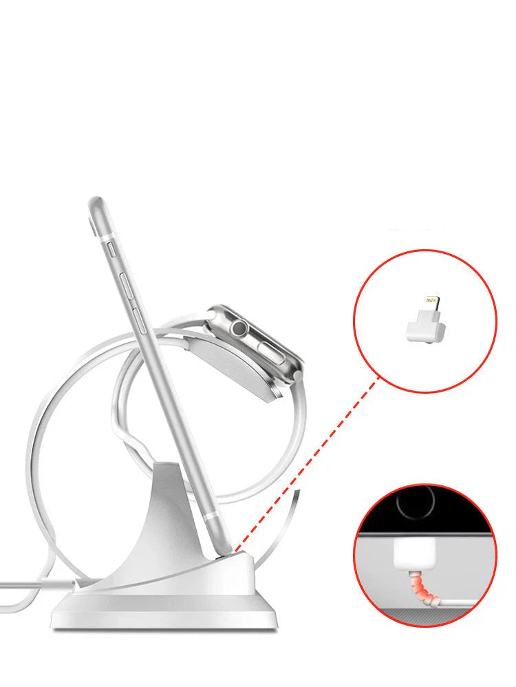 Two-in-one Aluminum Alloy Metal Charging Stand